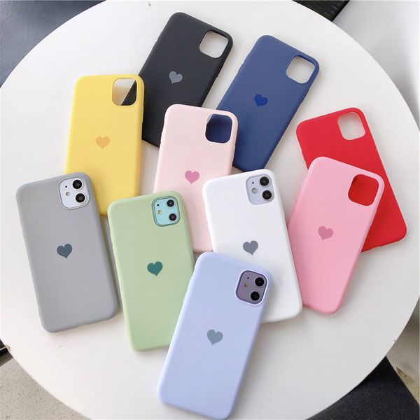 

case 11 pro cute love heart candy phone shell soft silicone tpu cover for iphone x xs xr max 6 6s 8 7 plus