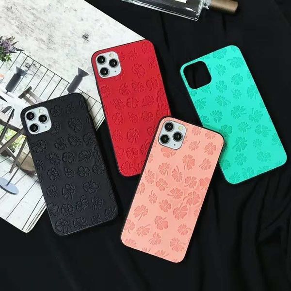 

iphone11 роскошных четыре листа кожаной куртки мультфильм для i6 7 8plus x xsmax xr случая мобильного телефона samsung s910 20u a71 случаев