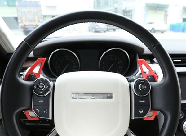 Para Land Rover Range Rover Evoque 2020 steering vermelho Mudança roda tampa pá 2pcs guarnição