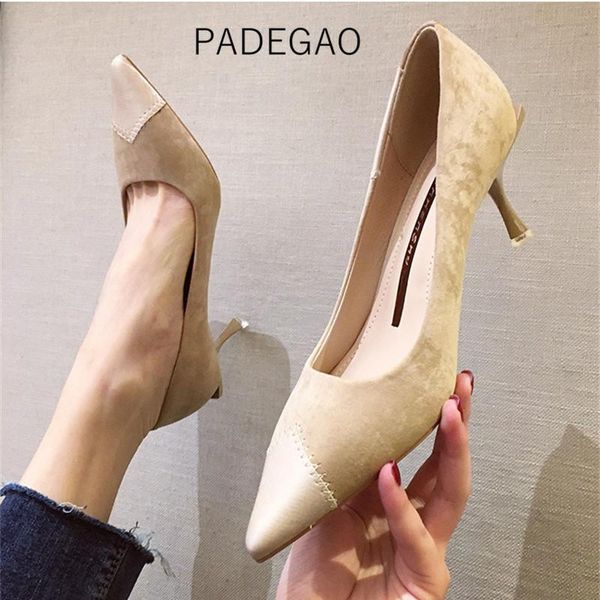 

womens shoes 2021 high heels casual shoes fashion korean heels women, Black