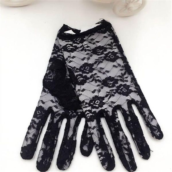 

purple pink lace wrist length womens wedding gloves short finger lace bride gloves wedding accessories prom party cosplay gloves h qylxqj, White