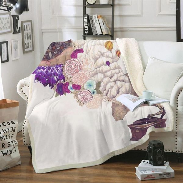 

3d printed sherpa blanket couch quilt cover youth travel bedding outlet velvet plush throw fleece blanket1