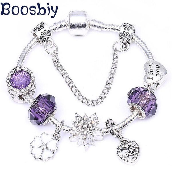 

boosbiy посеребренная цепь змейки шарма браслеты для женщин девушки diy love heart fine браслет романтичный подарок ювелирных изделий, Golden;silver