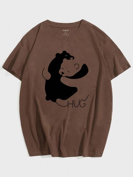 

men cartoon & letter graphic tee d1h3#, White;black