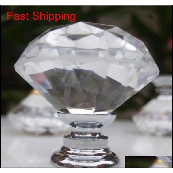 

delicate crystal glass knobs cupboard pulls 30mm diamond shape design handles drawer knobs kitchen furniture cabi jllsvm ladyshome
