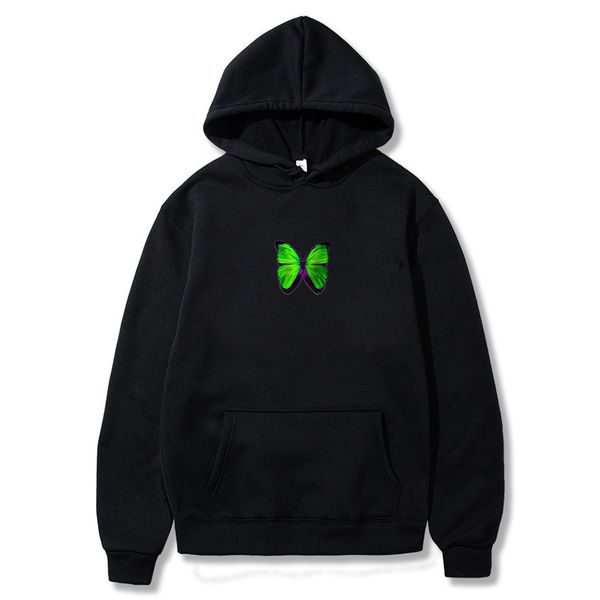 

autumn butterfly print women hoodies harajuku sweatshirt for women men oversized hoodie girls clothes streetwear hoodies 1014, Black