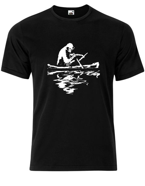 

banksy 'the death boat' the grim reaper street art mens t shirt tee t shirts male low price steampunk sport hooded sweatshirt hood