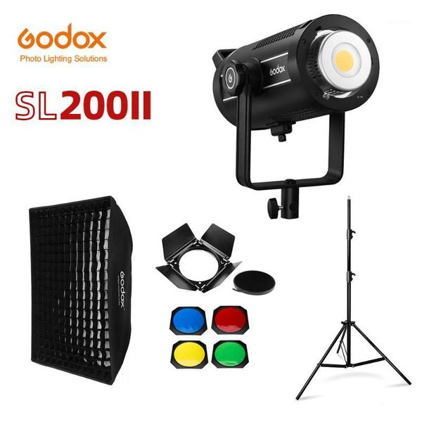 

flash heads godox sl200ii sl-200w ii led video light 200w bowens mount daylight balanced 5600k 2.4g wireless x system for interview1