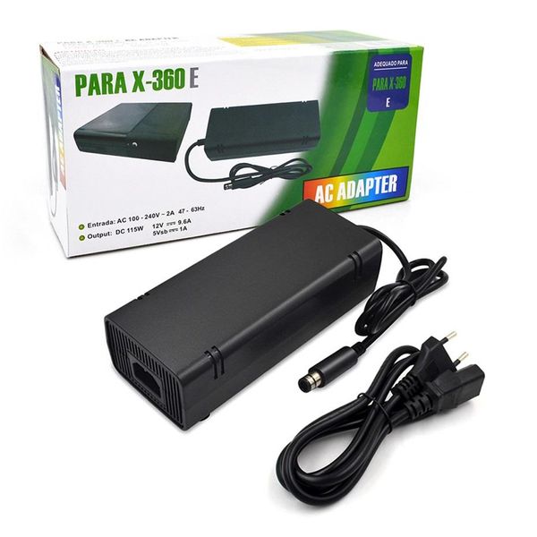 AC-Adapter für Xbox 360 E 360e Konsole, Netzteilkabel, 110–240 V, Ersatz-Ladegerät, US/UK/EU