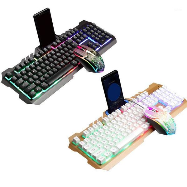 

keyboard mouse combos wired gaming combo set colorful led backlit computer keyboad1