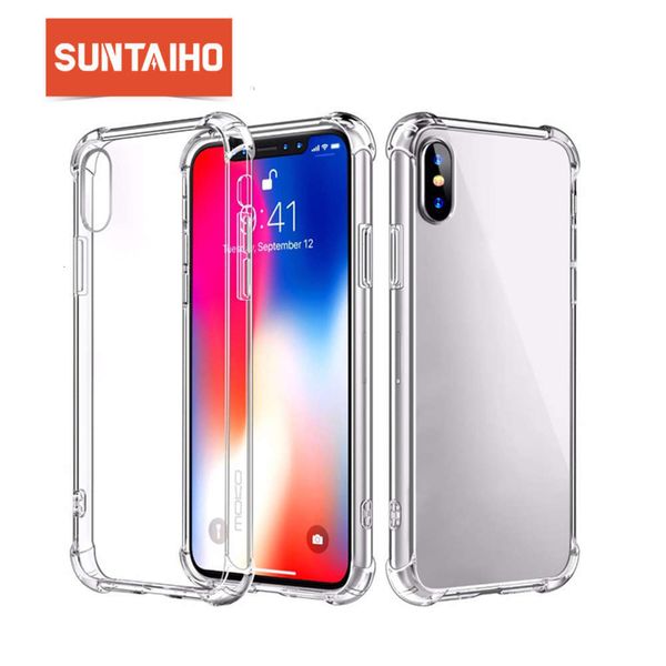 

sunthaho vip 7, 8 plus case, transparent, tamper ristant, soft silicon tpu case, suitable for vip x, 8, 7, 6, 6s plusvfe1