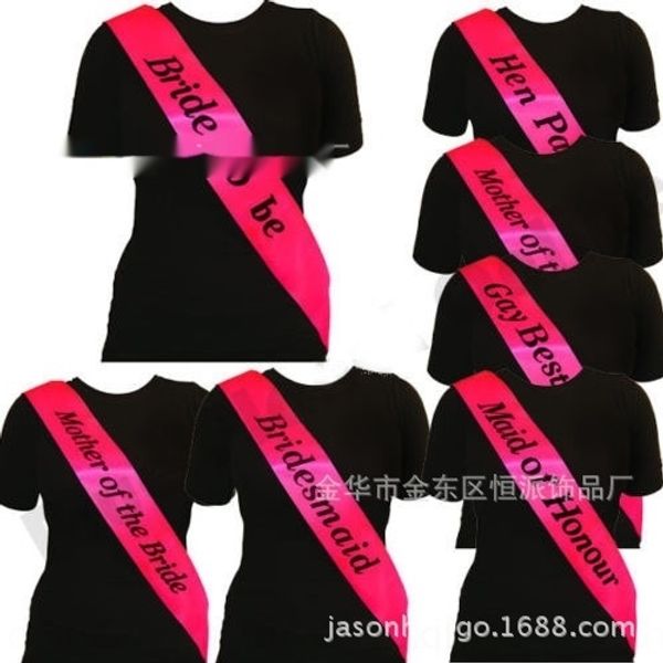 

xbl03 single party etiquette unilateral beltbelt single layer satin cloth rose red etiquette belt pink bridesmaid sash w4cza
