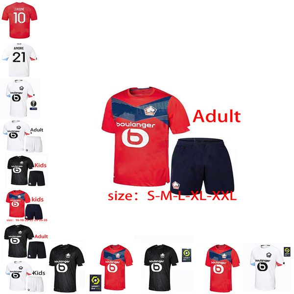 

2020 2021 new losc lille football shirt fonte bamba yazici j david football shirt 20 21 lille olympique jikone 10 children, Black;yellow