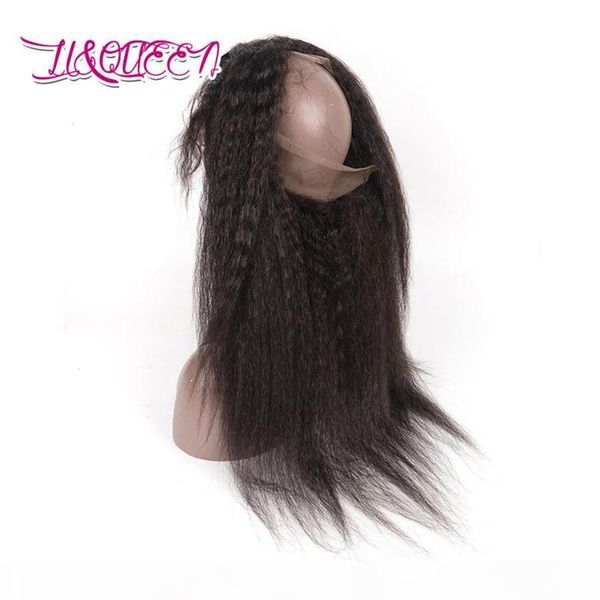 

360 lace frontal with bundles malaysian human hair 2 bundles with frontal closure malaysian kinky straight virgin hair with 360 lace frontal, Black;brown