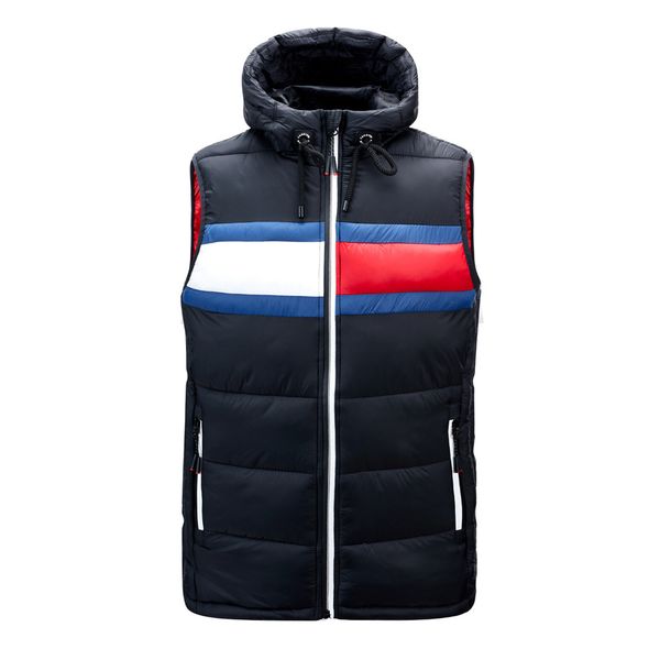 

autumn and 020 waistcoat trend shawl men's winter thickened jacket, Black;white
