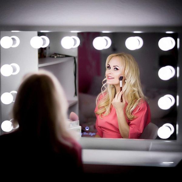 

vanity backlit led mirror light lamp bulbs whit make up for hollywood dressing table toliet bathroom cosmetology cosmetic mirror