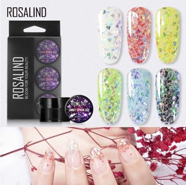 

nail glitter rosalind shiny spark gel polish set all for manicure art platinum semi permanent 5ml hybrid varnishes kit, Silver;gold