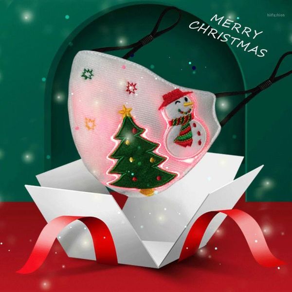 

christmas led mask 3 color glowing changes light up mask dj party club festival gift cosplay costume props diy dress up masks1