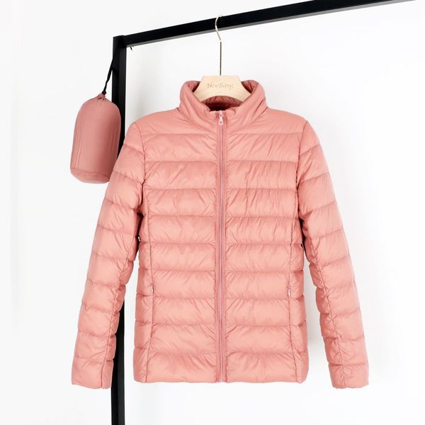 

2021 new women's jackets ultra light duck down women matt fabric lightweight coat warm female windbreaker parka plus coats of2u, Black