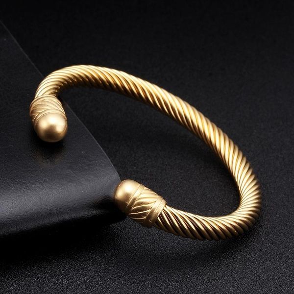 

bangle simple design stainless steel charm men male bracelets bangles luxury gold color open sporty fashion pulsera, Black