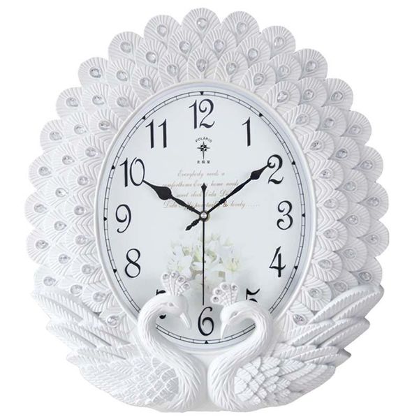 

wall clocks numbers art clock plastic bedroom phoenix hanging watches ethnic style mute zegar na sciane household products ef50wc
