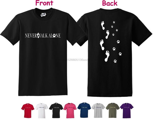 

new summer cool tee shirt never walk alone lovely dog paw print foot print reg cut t shirt s to 3xl t shirt sport hooded sweatshirt hoodie