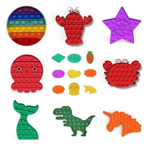 

pop it fidget toy sensory push pop bubble fidget sensory toy autism special needs anxiety stress reliever for students office workers fy43