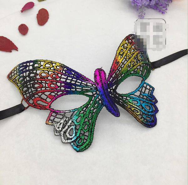 Maschere per feste di Halloween farfalla colorata danza divertente mezza faccia benda per gli occhi matrimonio compleanno disponibile maschera del primo di aprile