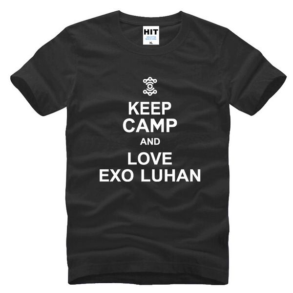 

keep camp and love exo luhan printed t shirt tshirt fashion 2015 short sleeve t shirt tee camisetas hombre sport hooded sweatshirt hoodie