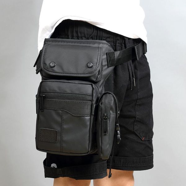 

[drop shipping] casual waist bags quality oxford travel waist packs waterproof men belt bags wearable leg (1802)1