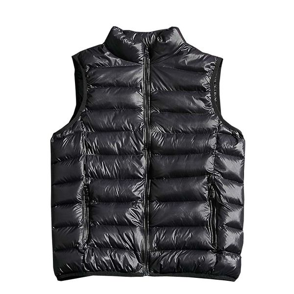 

2018 new fashion solid color men sleeveless jacket casual winter vest male slim vest mens windproof warm waistcoat 4xl 5xl, Black;white