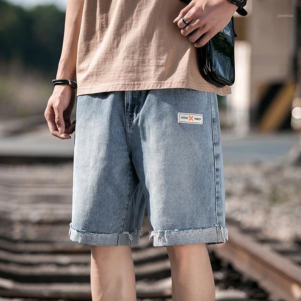

mens jeans new summer men light blue short jeans good quality men cotton thin jean shorts straight short casual1