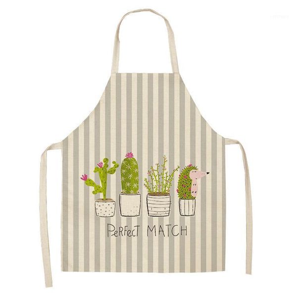 

cotton linen striped apron anti-fouling oil-proof sleeveless bib man woman kitchen clean cooking aprons1