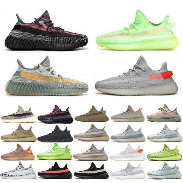 

2021 kanye west men women designer shoes cinder yecheil bred oreo desert sage earth linen asriel zebra trainers sneakers, Black