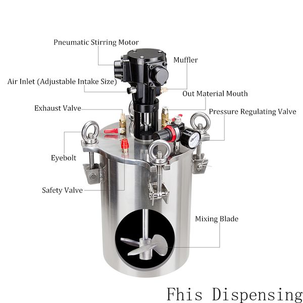 

5l 304 stainless steel barrel glue storage barrel feeding barrel