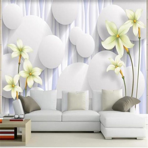 

modern white luxury wallpapers 3d walls murals custom p wall papers for bedroom living room background home decor flowers