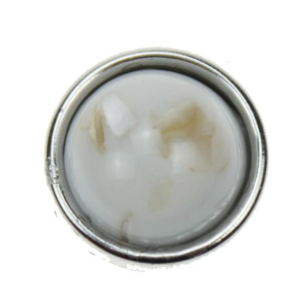 

10pcs/lot mix style 12mm resin snap buttons jewelry fit charm bracelets & bangles for women man ladies shin bbyrtl, Silver
