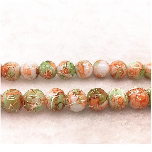 

wholesale 4/6/8/10mm double colored glass beads loose spacer beads painted charm for jewellery making diy bracelet&neck qylnnp