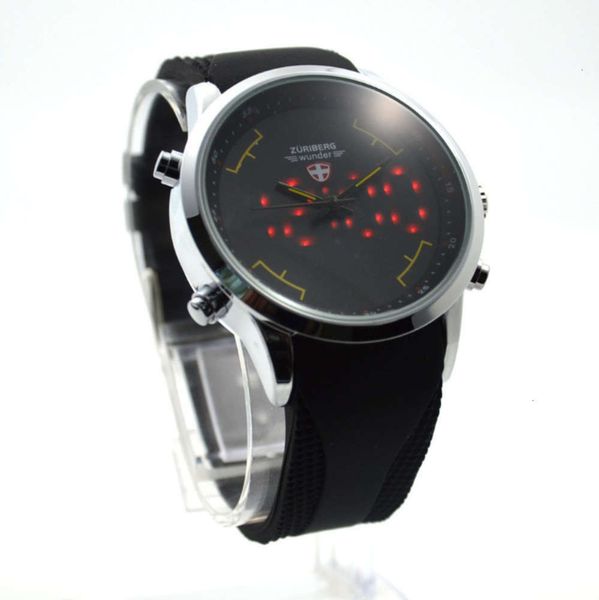 

smart men's silicone electronic touch screen low price led fashion sports dual display