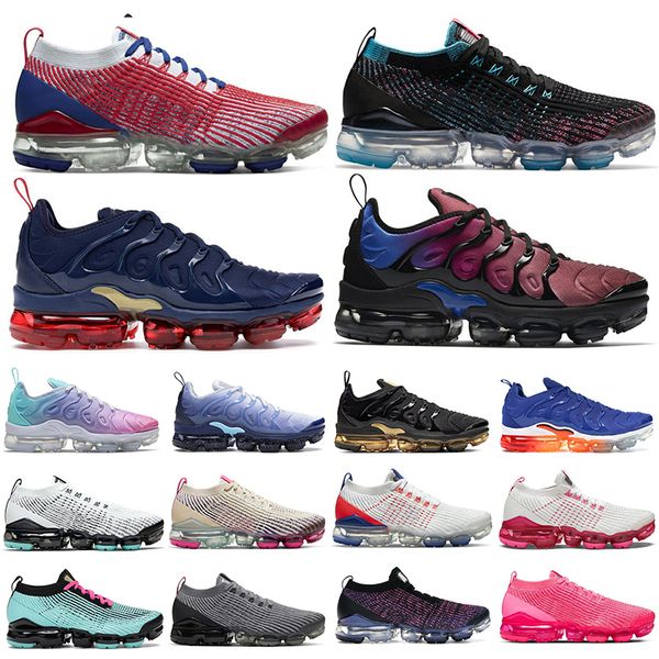 

pure platinum 3.0 mens running shoes triple black tn plus south beach aurora team red cushion men women trainers sneakers shoes 36-45