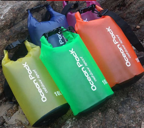 

2l 5l 10l 20ltranslucent waterproof bag storage dry bag swimming bag for canoe kayak rafting sports outdoor camping river trekking