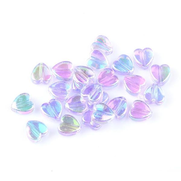 

200pcs crystal colored heart acrylic spacer beads for jewelry making diy beaded bracelet home wedding decor accessori jlliqj, Black