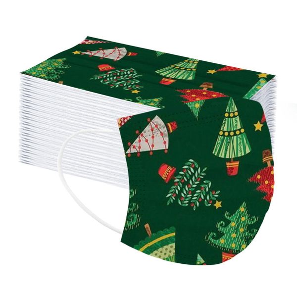 

2.5zprinted soft 10pc christmas disposable for children 3-layer masks pm2.5 filter mouth anti dust face mask d3