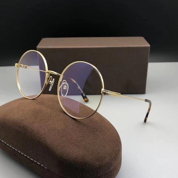 

2020 wholesale eyeglasses frames women men vintage round good quality designer metal blue light glasses optical frame myopia, Black