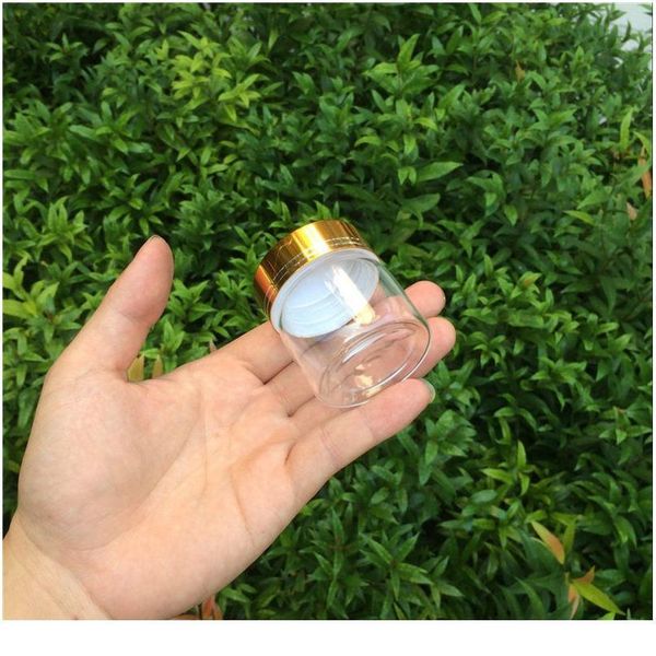 

47*50*34mm 50ml transparent glass bottles gold screw cap empty jars glass bottles food containers 24pcs bbybdk