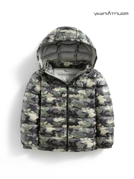 

sbaby mountainway children's light down jacket short coat boys girls winter wear for middle and large children, Blue;gray