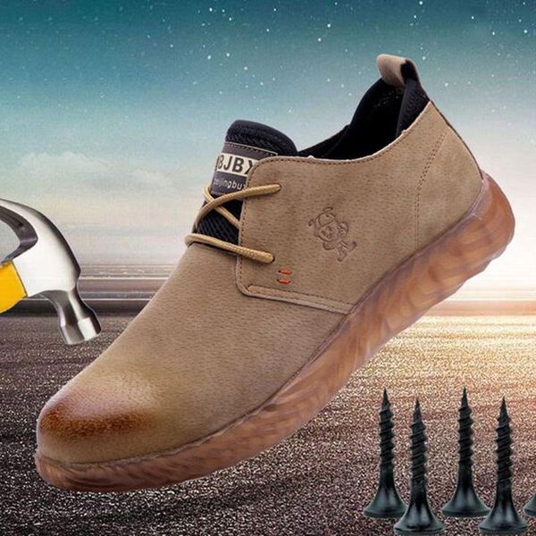 

work safety boots men work shoes anti-smashing safety boots male shoes soft bottom site welder protective, Black