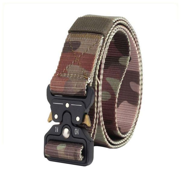 

wholesale tactical belts cs wargame waistbelt quick release metal buckle heavy duty training hunting belt kg-831, Black;gray