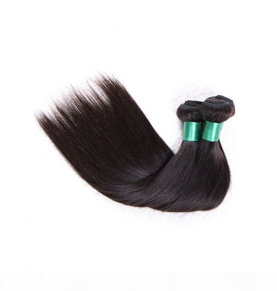

grade 7a--100% human indian hair extensions straight double weft no shedding tangle& shedding 80g pc& 5pcs lot, Black