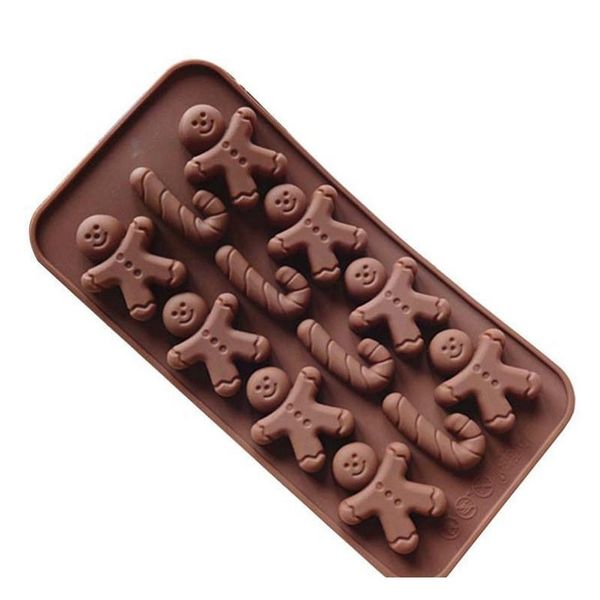 

sile gingerbread man crutch mold 12 grid christmas gingerbread man chocolate fondant cake mould 21*10. jlllzu eatout